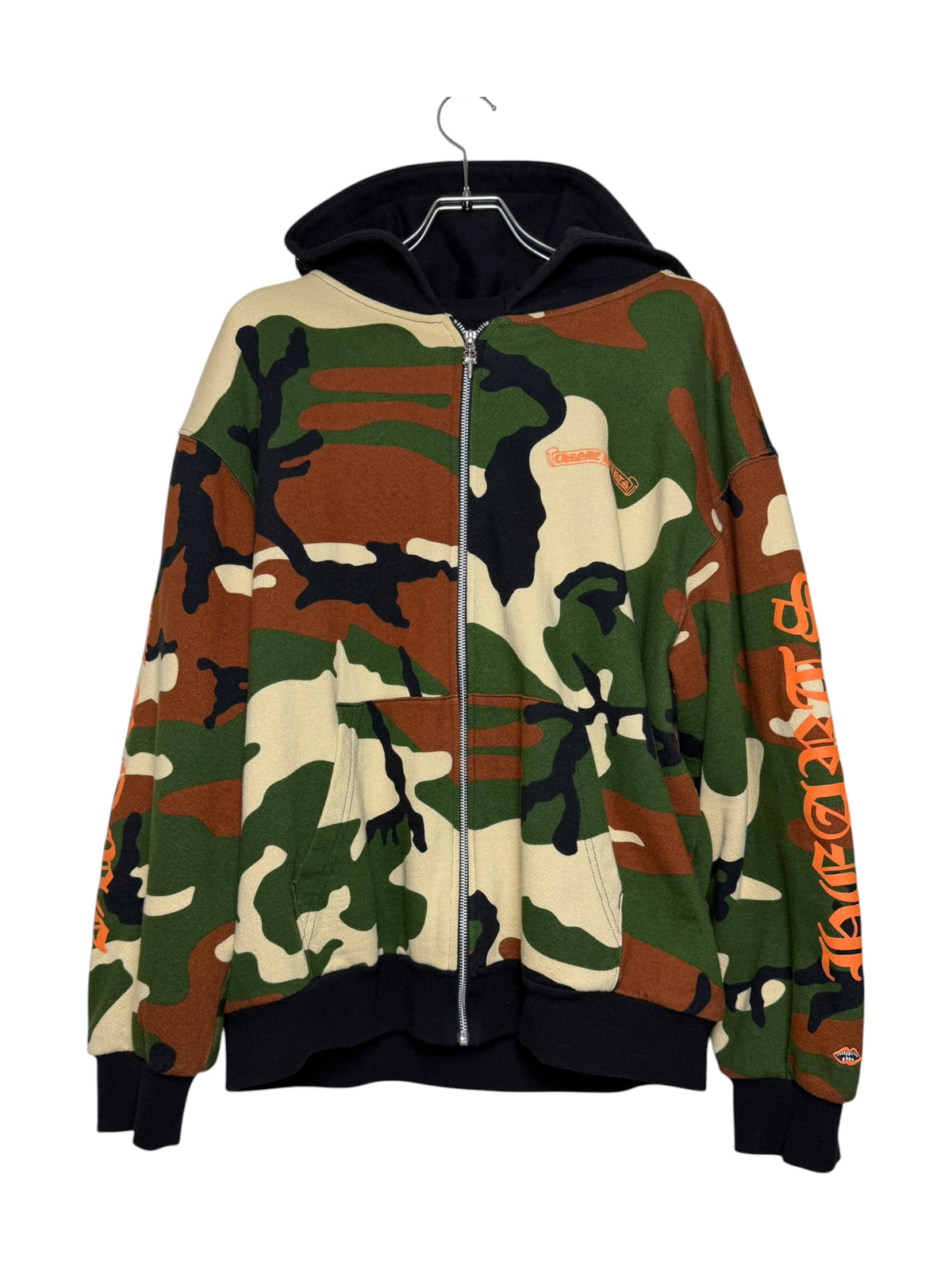 ChromeHearts MattyBoy PPO Caution Zip-up Hoodie マッティーボーイ ジップアップフーディー 迷彩柄 XL