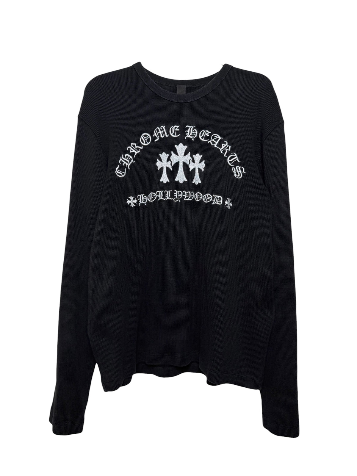 Chrome⁡Hearts
Sailin on Crew Triple Cross Logo Embroidery Sweat with Label Black トリプルクロス  スウェット L