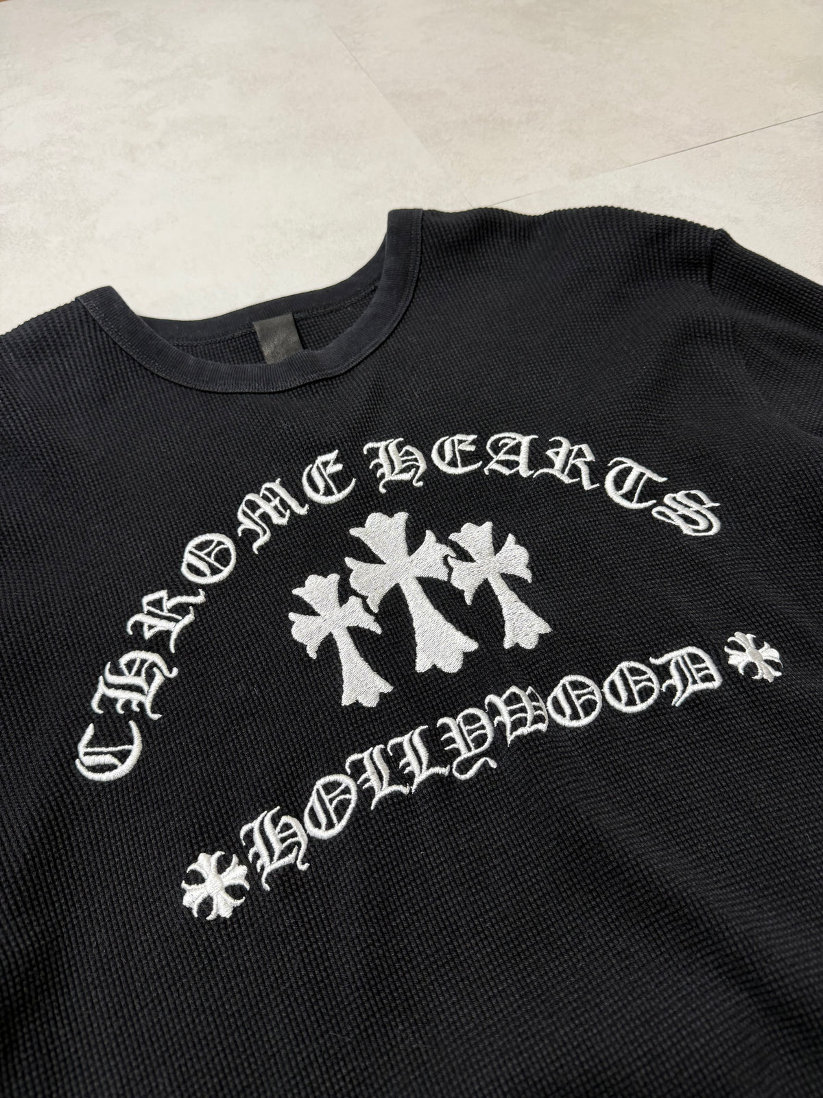 Chrome⁡Hearts
Sailin on Crew Triple Cross Logo Embroidery Sweat with Label Black トリプルクロス  スウェット L