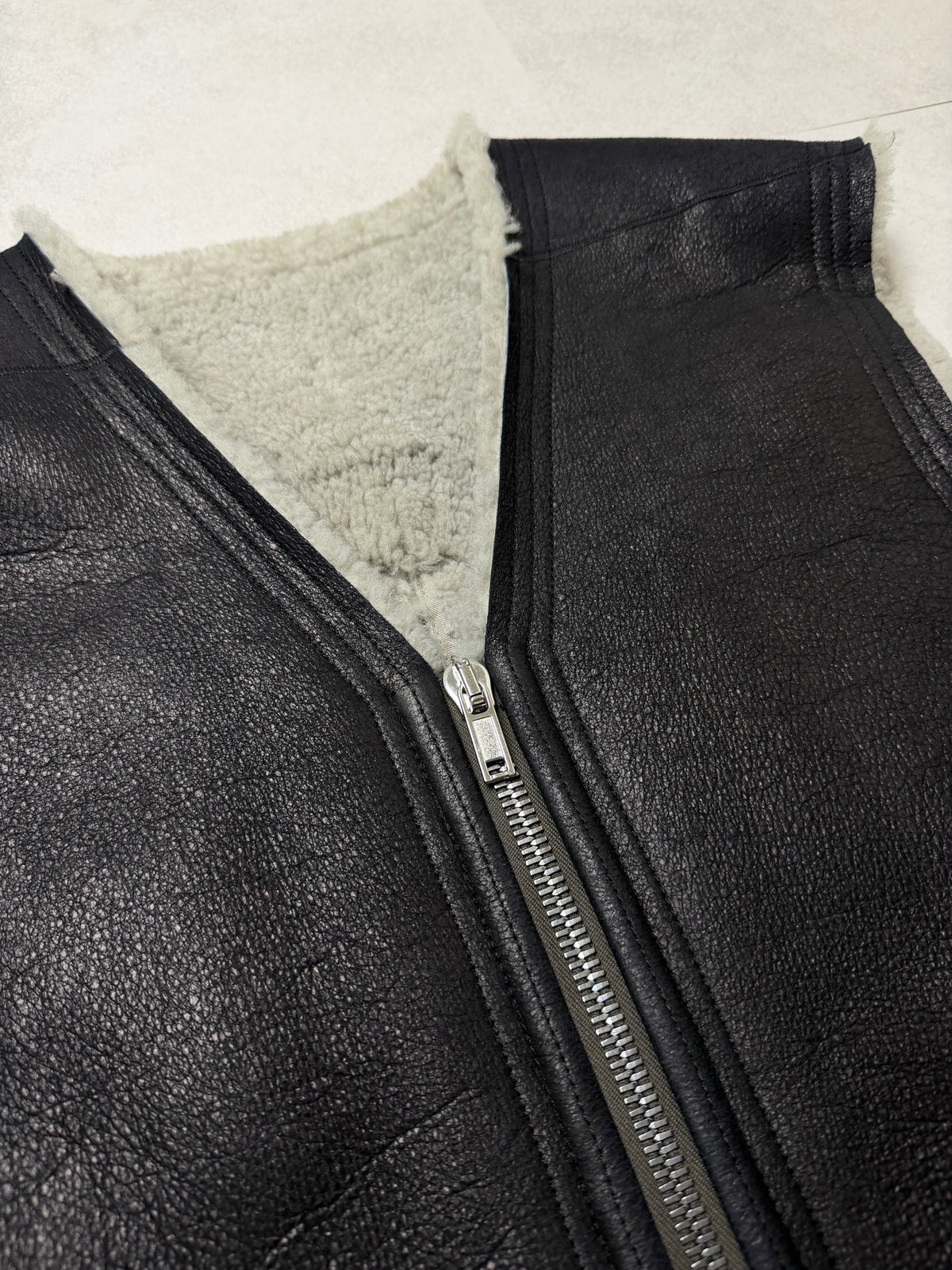 RickOwens sheepskin vest ラムスキン べストUS40