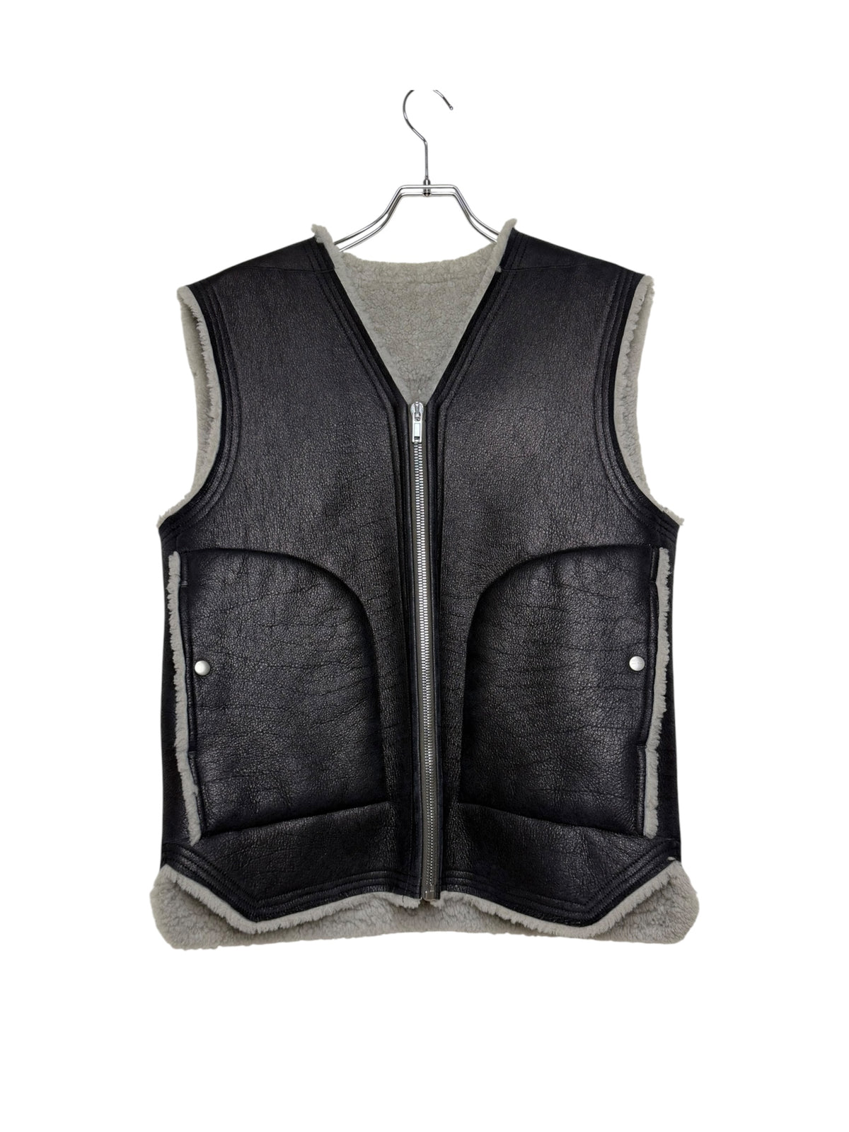 RickOwens sheepskin vest ラムスキン べストUS40